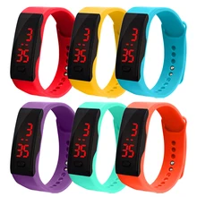 Модные детские часы светодиодные детские спортивные часы мужские и женские часы для мальчиков и девочек цифровые электронные часы