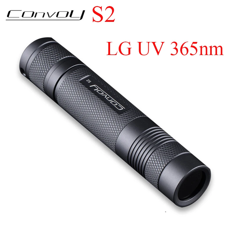 Convoy S2 LG UV 365nm Flashlight 18650 Linterna Led 7135*5 Zwb2 Filter Installed Ultraviolet Torch Ultra Violet Light Grey 5W
Convoy S2 LG UV 365nm Flashlight 18650 Linterna Led 7135*5 Zwb2 Filter Installed Ultraviolet Torch Ultra Violet Light Grey 5W