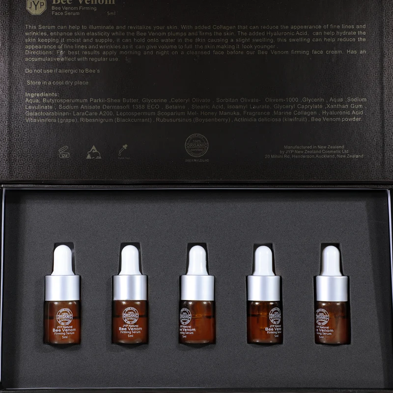 New Zealand Organic Natural Bee Venom Serum 5ml Manuka Honey Face Treatment Whitening Anti Aging Moisturizing Firming Skin Care