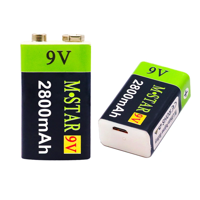 Высокая Ёмкость USB Батарея 9V 2800 мА/ч Перезаряжаемые Li Ion литиевая для игрушка