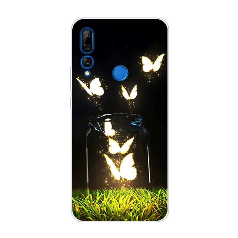 Темно-красный Для huawei P Smart Z STK-LX1 модный различный чехол задняя крышка корпус телефона Fundas для huawei Y9 Prime 6,5" милый кот телефон оболочка Капа - Цвет: Темно-красный