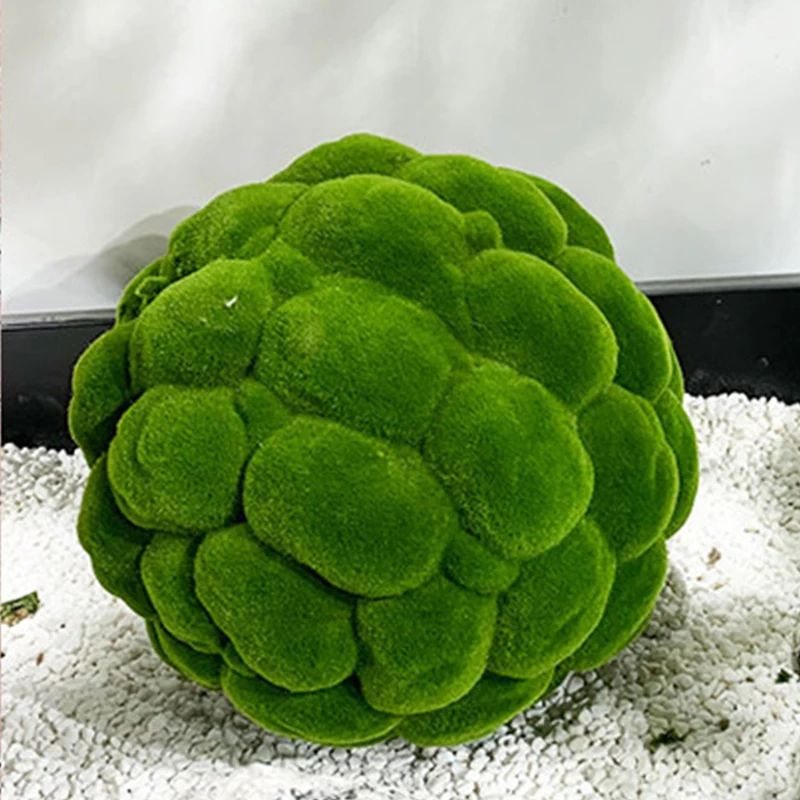 2 шт. Искусственный мох шар зеленое флокирование искусственное растение окно