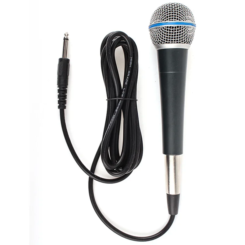 Metal 6.5MM Jack Karaoke Microphone MIC Handheld Dynamic Wired Dynamic Microphone Clear Voice for Karaoke Vocal Music Performanc