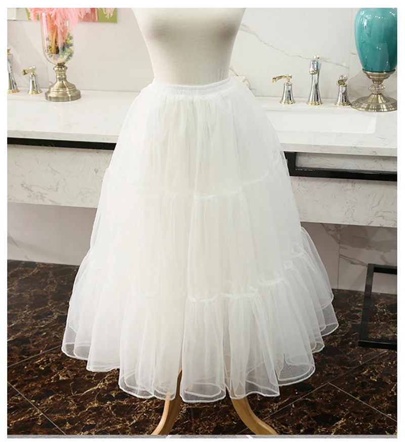80CM Long Puffy Skirts Lolita Cosplay Tutu Skirt Women Ball Gown Bridal Petticoat White Wedding Dress Underskirt Adult Prom Tutu petticoat skirt petticoat underskirt wedding underskirt lolita petticoat flower girl underskirt wedding petticoat tulle tutu skirt