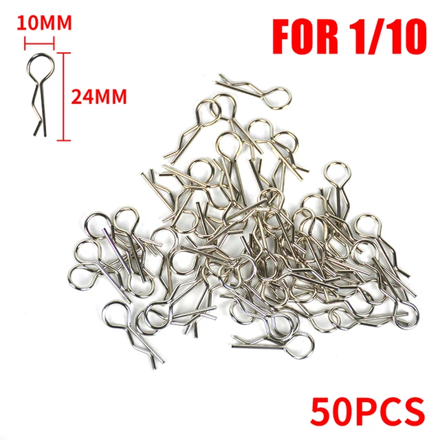 50PCS RC Car Part 1/5 1/6 1/7 1/8 1/10 1/12 1/14 1/16 RC Cars Shell Body Clips Pins Housing Latch R Buckles Fixed TRX-4 SCX10 3