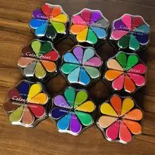 Металлический цветной лепесток на основе Diy чернильный коврик для резиновых штампов бумажный Скрапбукинг изготовление карт