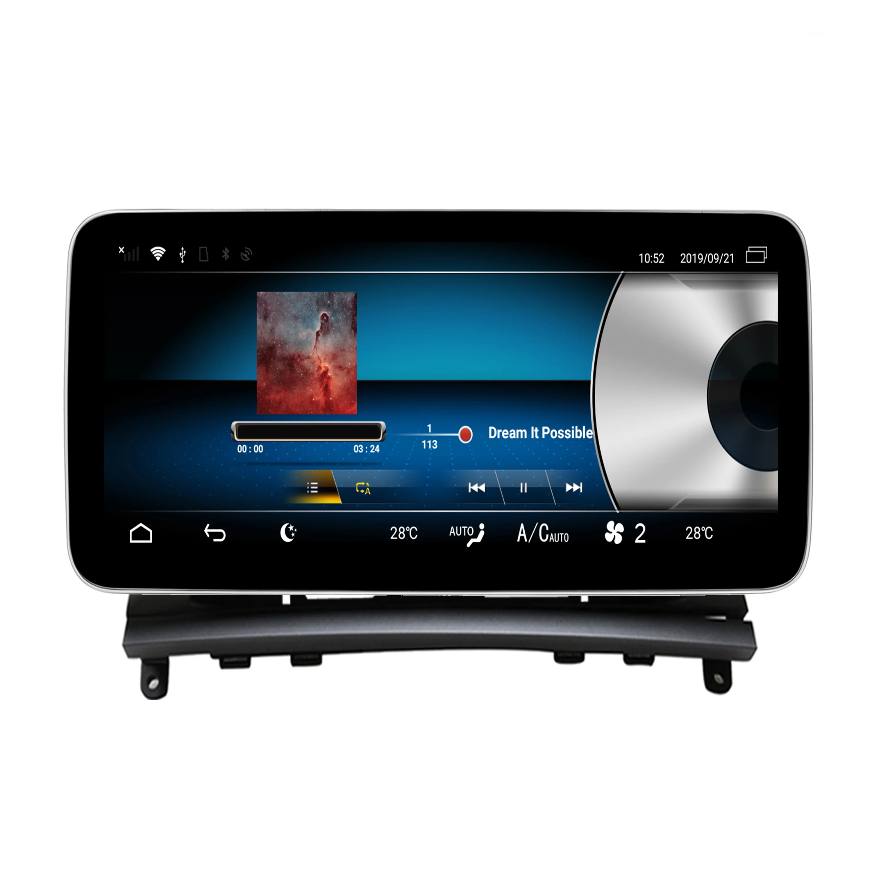 Discount Android 8.1 Car Dvd Navi Player FOR Mercedes Benz C Class W204 (2008-2010) car Monitor audio gps stereo auto all in one 3