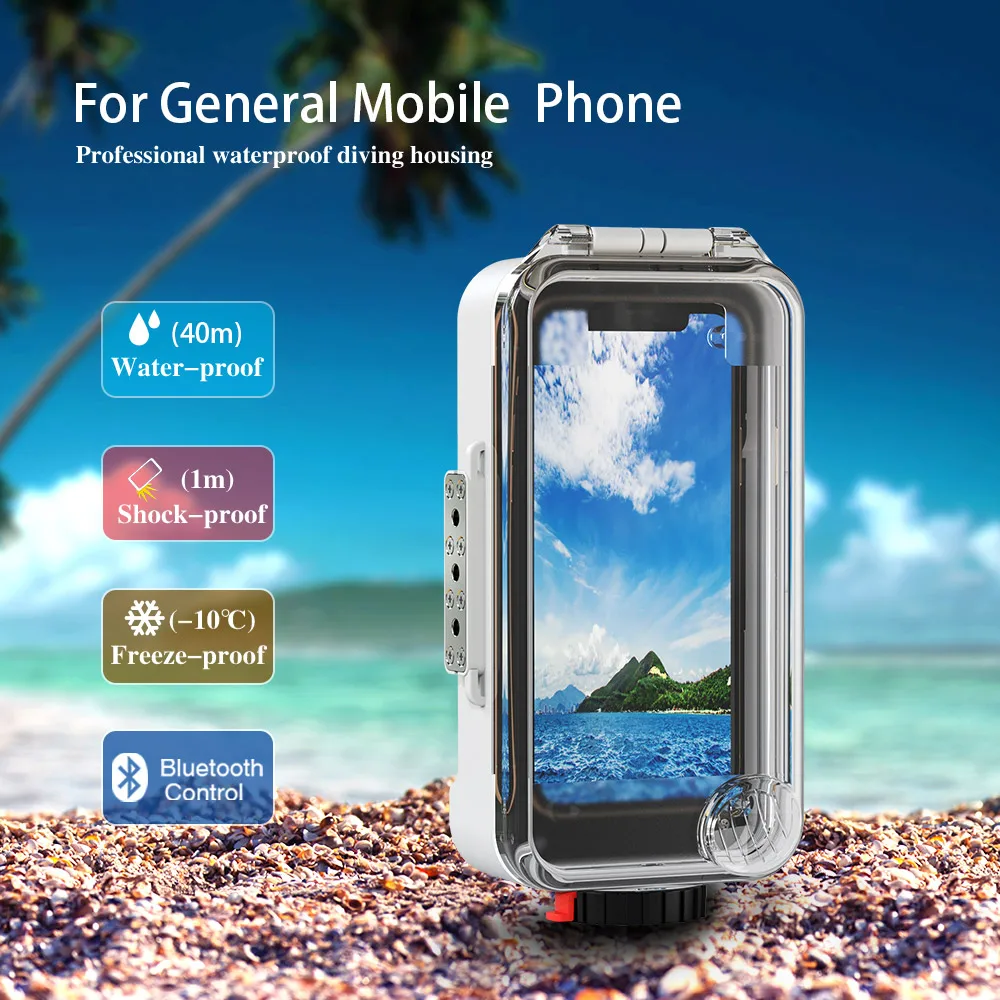 

Seafrogs 40m/130ft Universal Waterproof Housing Diving Phone Case Cover Bag For Huawei P40 P30 P20 pro/Samsung iphone etc