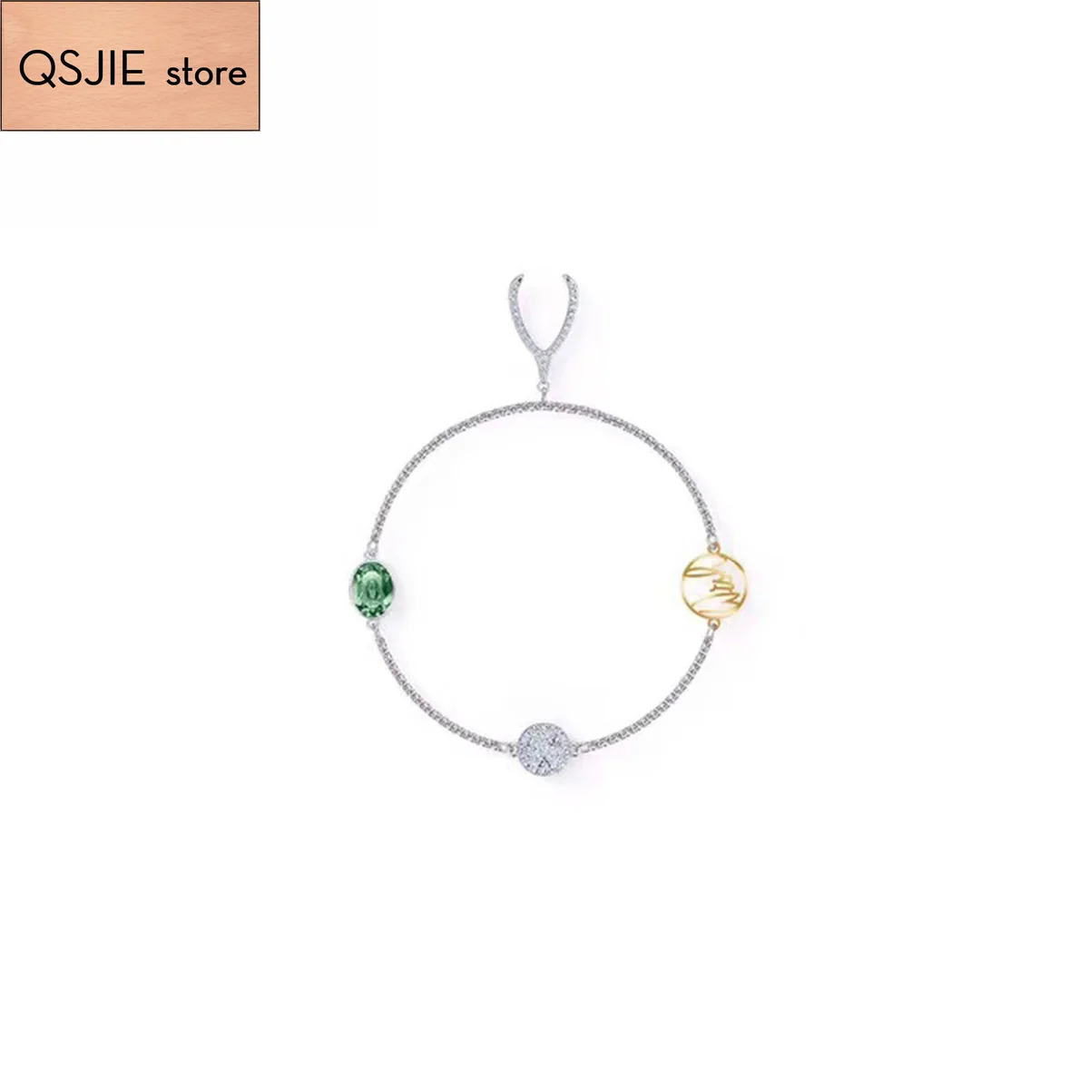 

High quality SWA new style. U-shaped horseshoe invisible magnetic buckle fashionable all-around Bracelet