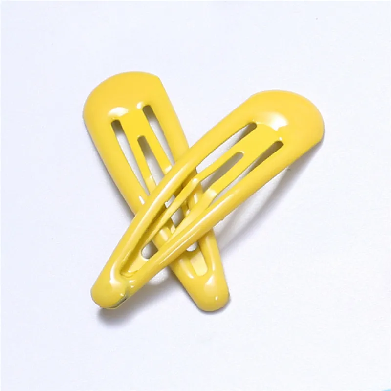 Yellow 5 см заколки для волос, заколки для волос, ВВ заколки для волос, цветные металлические заколки для малышей, детей, женщин, девочек, аксессуары для укладки - Color: Yellow
