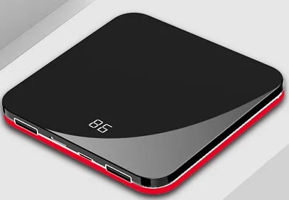 Lantro JS 10000 мАч Мини банк питания цифровой дисплей зарядное устройство Внешний аккумулятор для iPhone samsung huawei Xiaomi беспроводной D76 - Цвет: red wireless