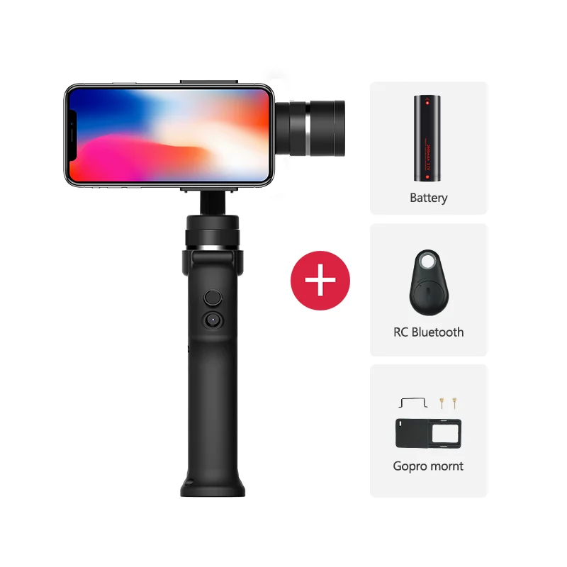 Option 2 Захват funsnap 3 оси ручной карданный стабилизатор Gimbal смартфон для Gopro Sjcam Xiaomi 4k Экшн камеры стабилизатор - Цвет: Option 2
