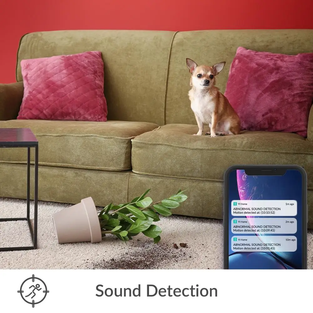 YI Home 1080p Camera 2.4G Wifi Indoor ip Camera AI Human detection Night vision Activity alerts Cameras for home/Cats/pets/Cloud