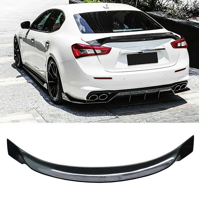 Car Parts Carbon Fiber Rear Spoiler Trunk Wing Fit For Maserati Ghibli