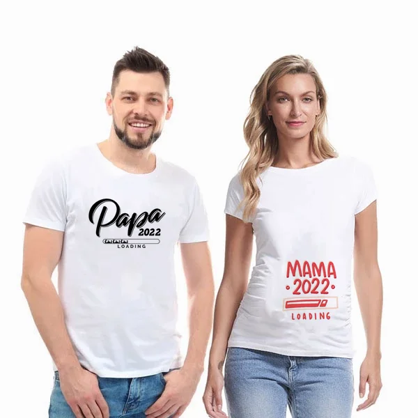 

Leveled Up To Daddy 2022 Baby Pregnancy Dad Mom Women Pregnant Anouncement T-Shirts Mom Materinity Short Sleeve Tshirt Clothes