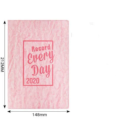 А5 мягкая утолщенная Agenda планировщик расписаний блокнот милый ежедневник планировщик журнал органайзера блокнот канцелярский подарок - Color: Pink