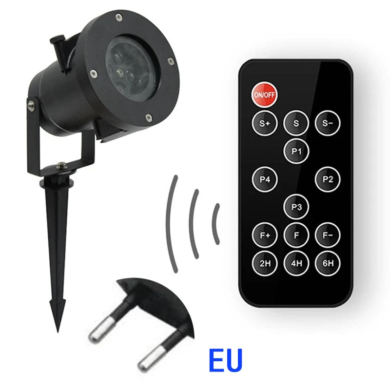 

Christmas LED Projector Light Moving Laser Landscape Santa Claus Lamp Cards US / EU Plug 50000 Hours