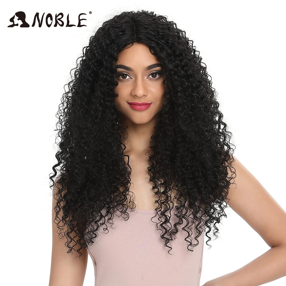 Cabelo nobre 26 Polegada peruca preta dianteira