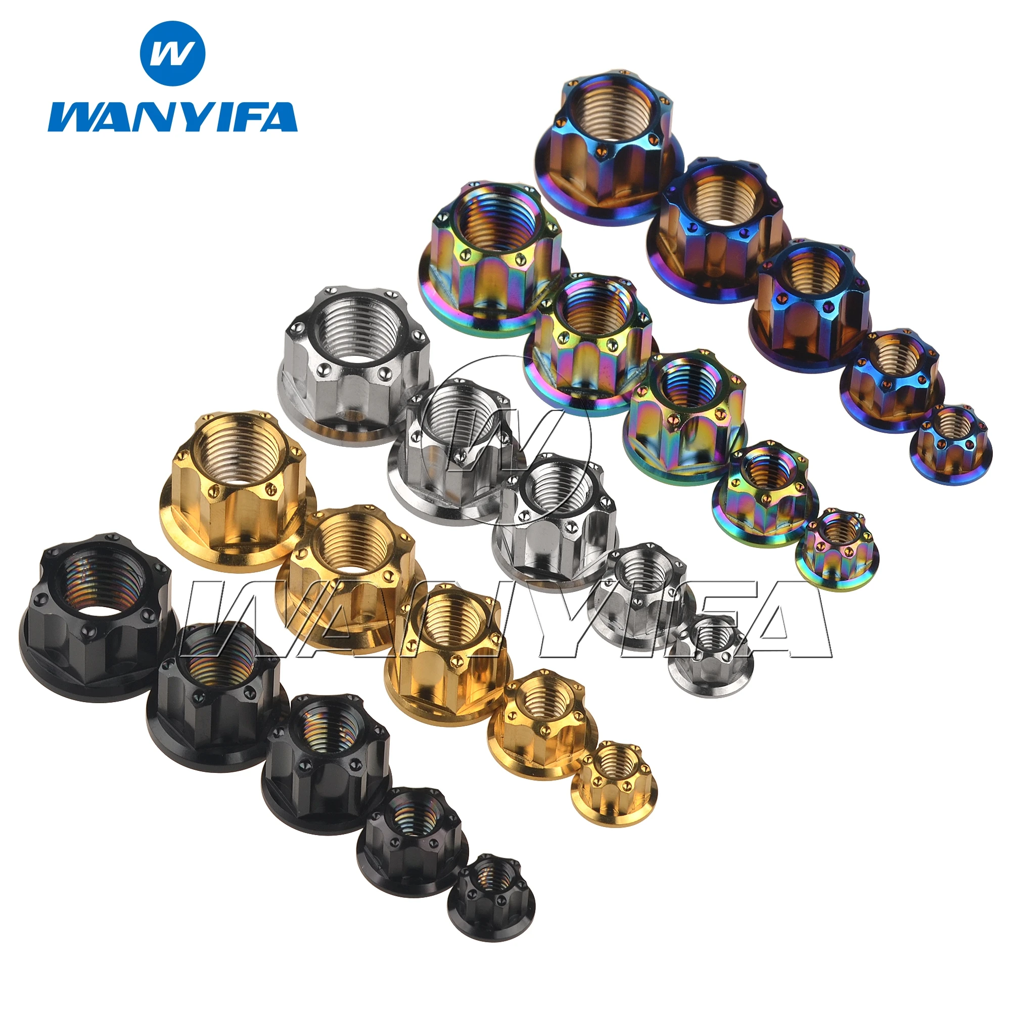 Титановый гайка &quotWanyifa&quot M6 M8 M10 M12 1 25 шаг M14 5 M16 Torx фланец шестигранные титановые