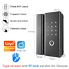 RAYKUBE Fingerprint Glass Door Lock Bluetooth Wifi Support Phone APP 4 Unlock Method For Office Glass And Wooden Door ► Photo 2/6