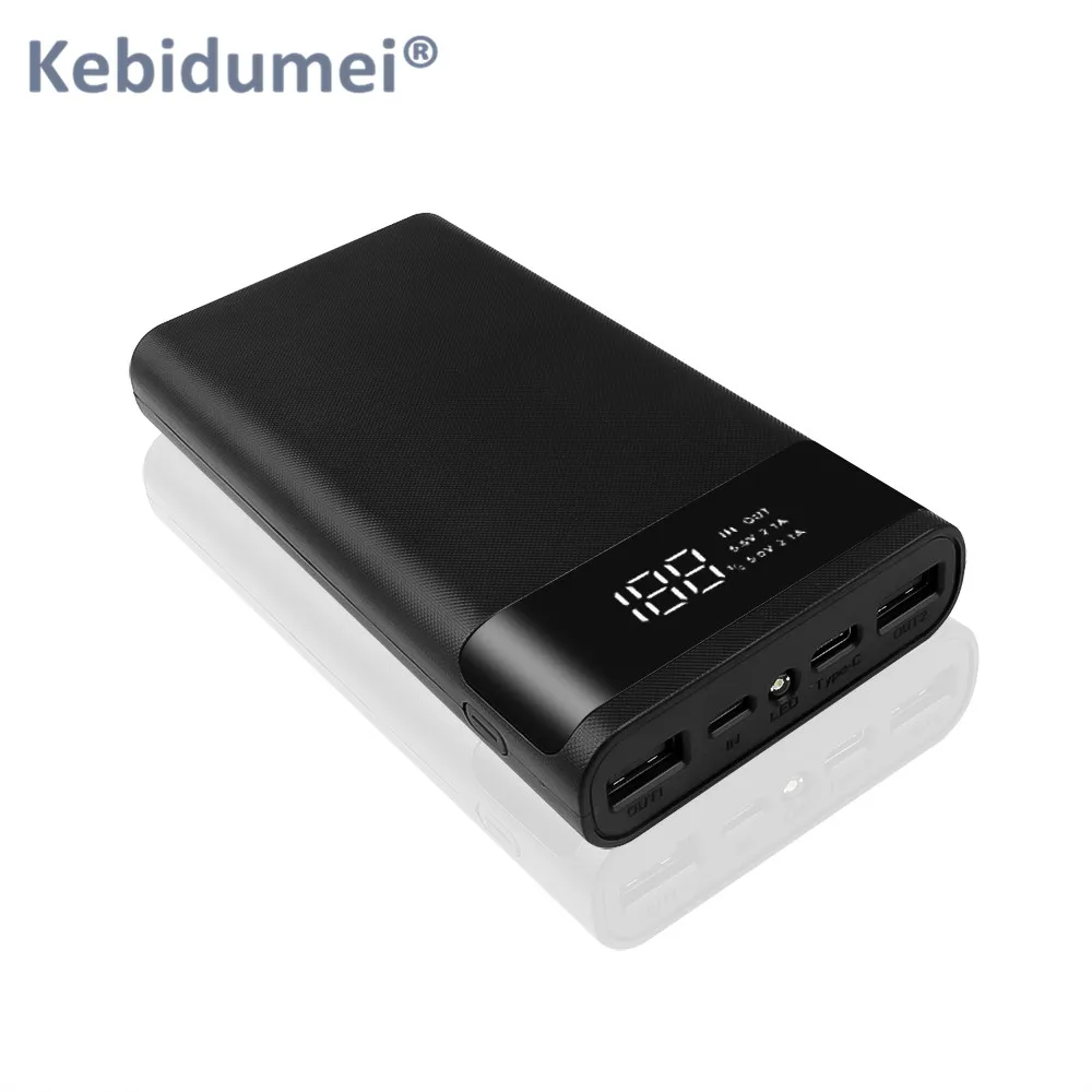 

Kebidumei Portable External 5V DIY 6*18650 Case Power Bank Shell Battery Charge Storage Box Without Battery