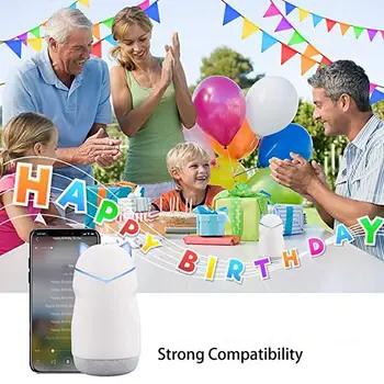 

Portable Mini Wireless Wireless Speaker Wireless 4.2 Cat Shape Speakers Support Handfree Tf Card Play With Led Light