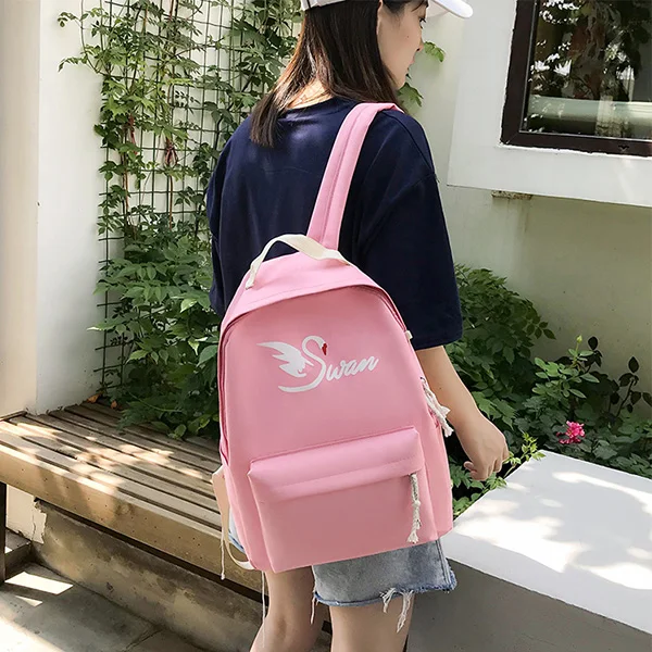 5 school bag JZYZQBX школьный рюкзак для девочек 4 шт./компл. школьная сумка для девочки студенческие рюкзаки холщовые школьные сумки mochila escolar - Цвет: 5 school bag