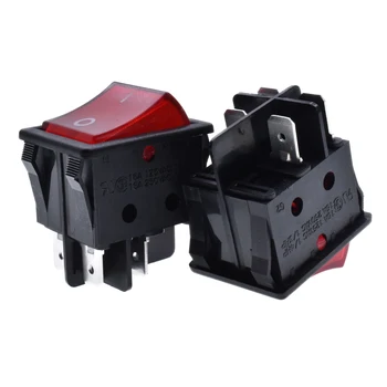 

High quality RF-1004 ON-OFF 16A 250VAC/20A 125VAC Red Button Light Rocker Switch 4 Pin Rocker Power Switch
