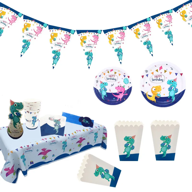 Посуда с тематикой динозавра украшение на день рождения Детская тарелка чашки