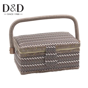 

New Sewing Kits Sewing Box Fabric Sewing Storage Basket Stitch Needle Thread Sewing Tools Storage Box Basket Mom Gifts