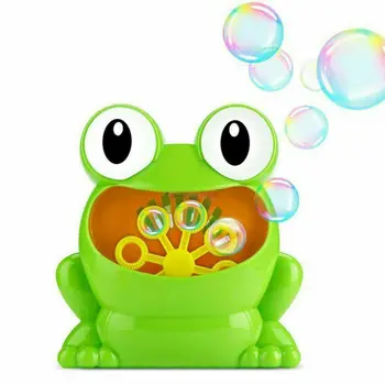 

New Cute Frog Automatic Bubble Machine Gun Soap Bubble Blower Outdoor Kids Child juguetes brinquedos Toy for Kids