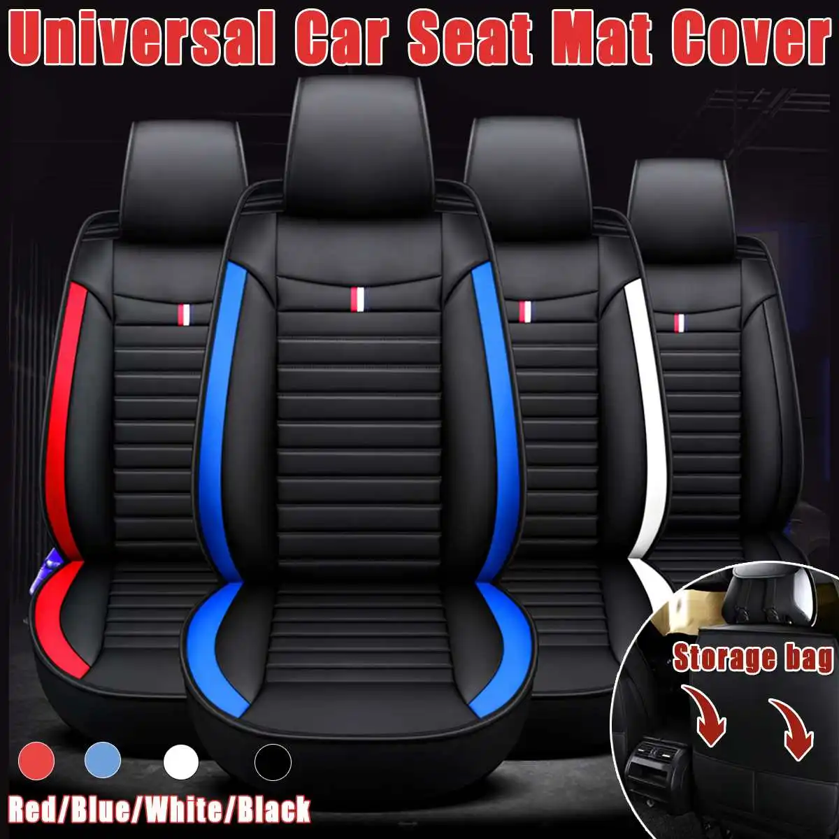 

1pcs PU Leather Universal Car Front Seat Mat Waterproof Dustproof Covers Breathable Cushion Pad Singal Automobiles Seat Cover