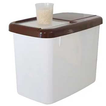 

IALJ Top 10Kg Plastic Kitchen Rice Storage Food Grain Storage Box Box Sealed Moisture Storage Grain and Measuring Cup Storage Bu