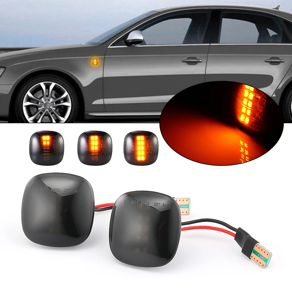 2 шт. светодиодные динамические боковые габаритные огни для Skoda Seat Ibiza Audi A3 8L A4 8D S4 B5
