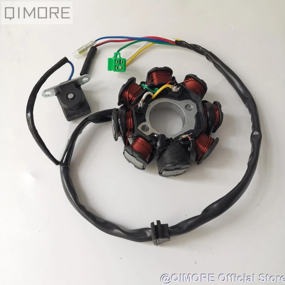 8pole 5wire Dc Fired Stator For 4 Stroke Scooter Moped Atv Go