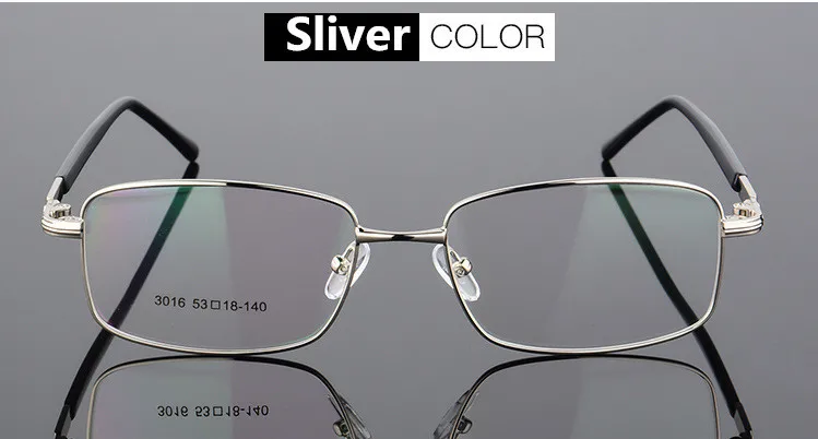 Превосходные модные очки из толстого сплава для мужчин и женщин, оправа для очков для бизнеса, очки для близорукости, оптические очки по рецепту - Цвет оправы: Sliver