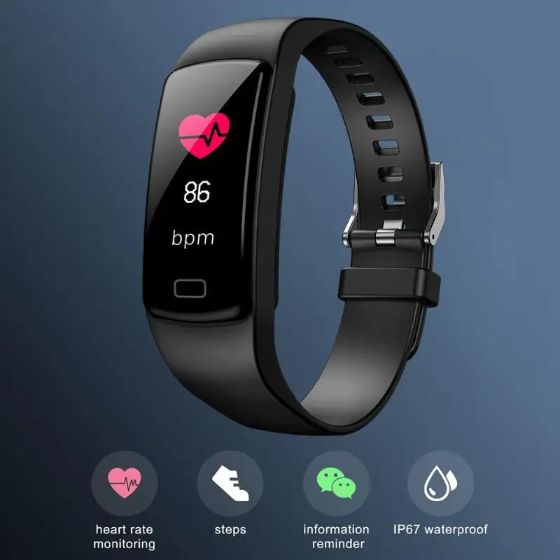 Y9 Smart Bracelet Heart Rate Monitor Fitness Tracker IP67 Waterproof Blood Oxygen Monitoring Sports Wristband Watch