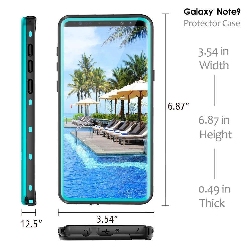 SHELLBOX водонепроницаемый чехол для samsung Note 9 чехол DOT Series PC черная защита противоударный чехол для Galaxy Note 9 чехол