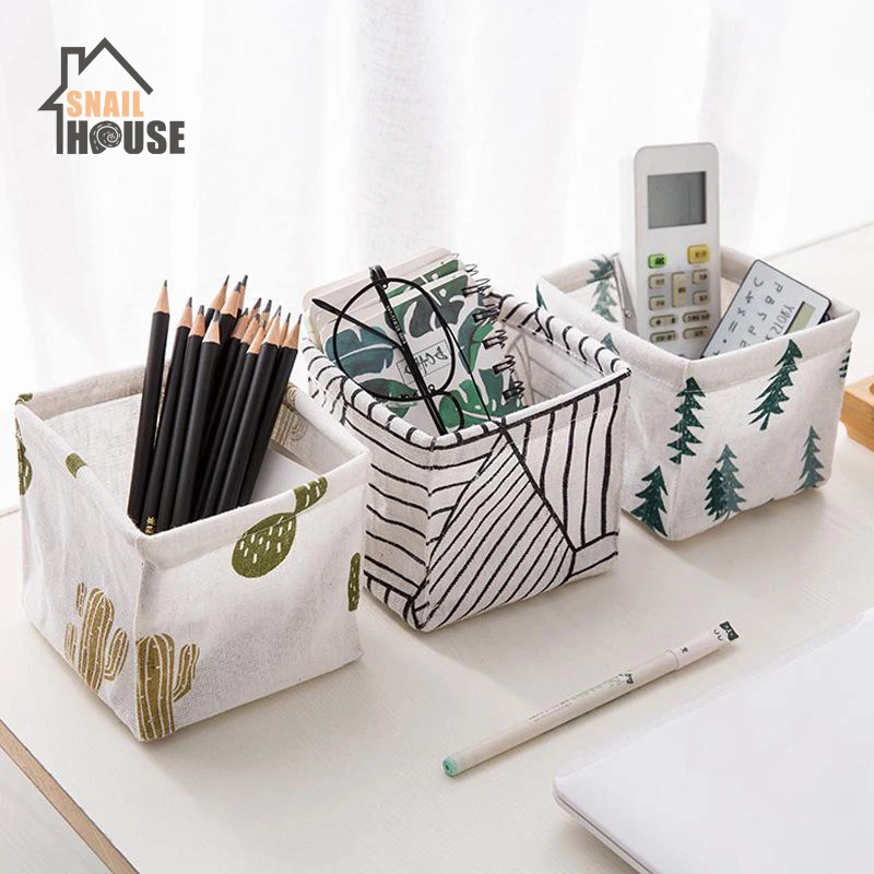 

Snailhouse Desktop Storage Basket Home Storage Bags Foldable Storage Bin Closet Toy Sundries Fabric Box Container Organizer