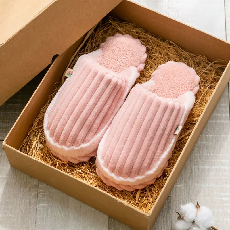 

Women Fluffy Slippers Winter Shoes Home Warm Plush Bowtie Slip On Fur Flats House Ladies Casual Non Slip Casual Slippers Womaner