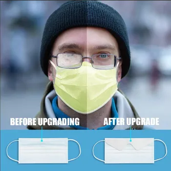 

Anti-fog Masks Disposable Face Masks 3-layer Filter Face Mask Prevent Glasses From Fogging Fahion Mouth Cover Hot Selling
