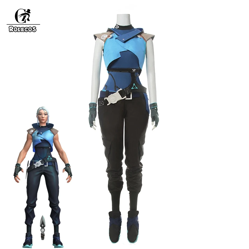 ROLECOS игра Valorant Косплей Костюм Jett косплей костюм сексуальный боди Женский
