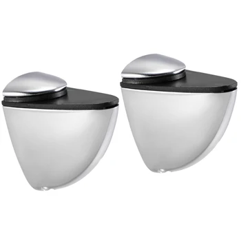 

uxcell Glass Shelf Bracket , Glass Clamp Solid Zinc Alloy Adjustable for 3~17mm 2 Pcs