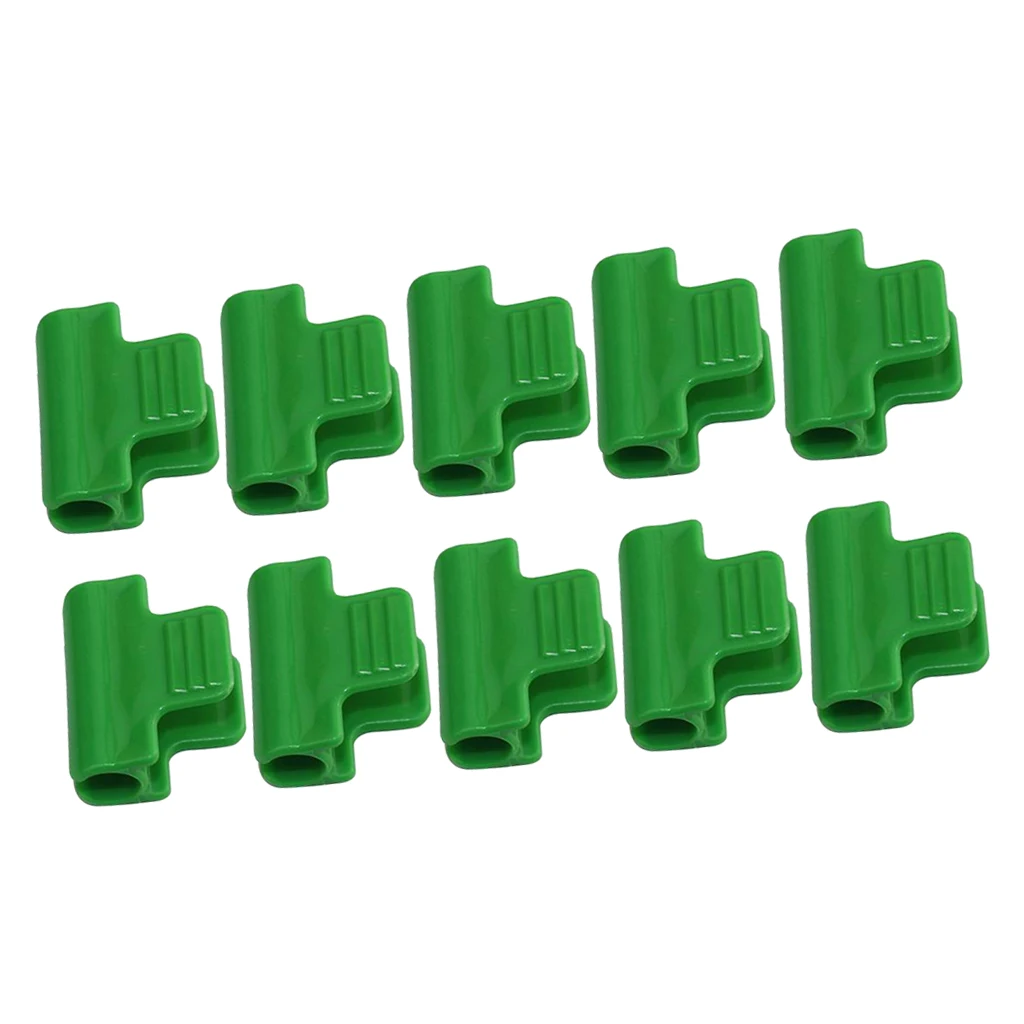 10 Pieces Pipe Clamps 11mm/0.43inch Stakes Greenhouse Film Outdoor Garden