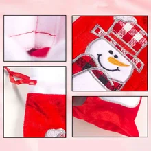 1 шт. 20 г Рождественская бутылка вина украшение крышки блёстки вышивка drawstring подарок Санта-Клауса Мешок украшение обеденного стола