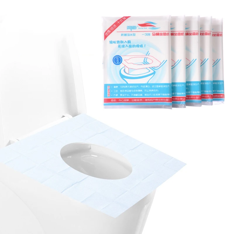 

10Pcs/Pack Disposable Waterproof Toilet Seat Cover Mat Healthy Waterproof Toilet Paper Pad For Home Bathroom Accessiories