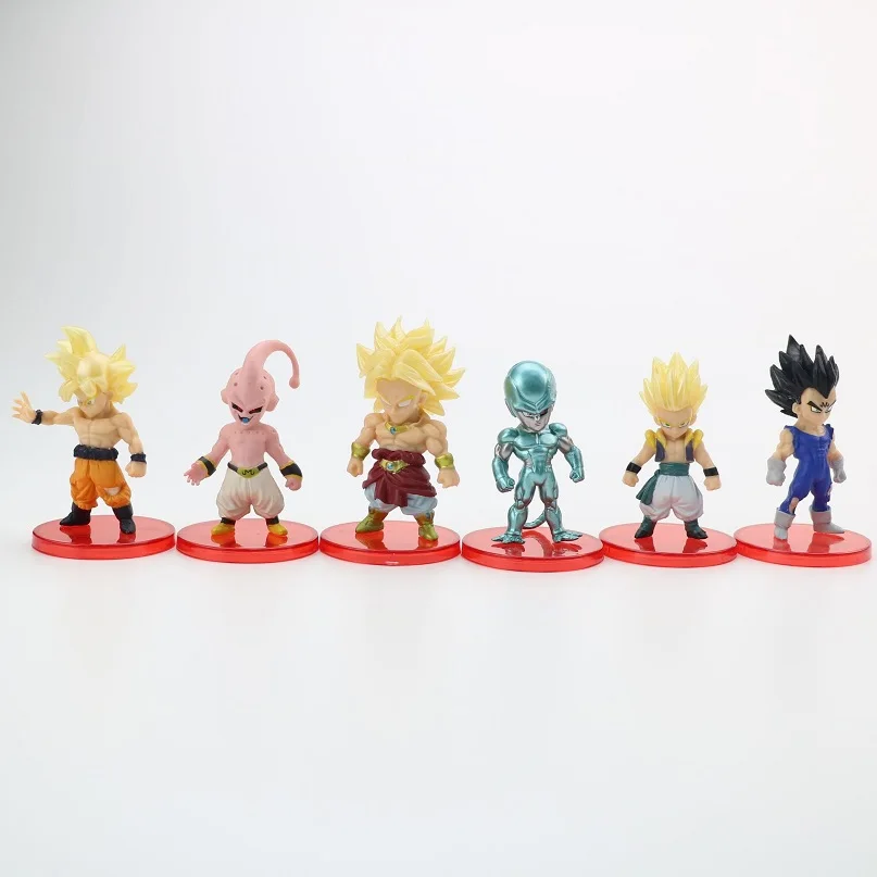 Dragon Ball Z Super Saiyan Goku Vegeta Trunks Majin Buu Cell Son Goku Mini PVC Action Figure Toy Model Doll Kids Gifts action figure cartoon toys
