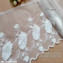 100 см* 17-19 см Высококачественная пряжа Eugen белая и черная вода-растворимая Вышивка лентами кружевная отделка для шитья одежды аксессуары
