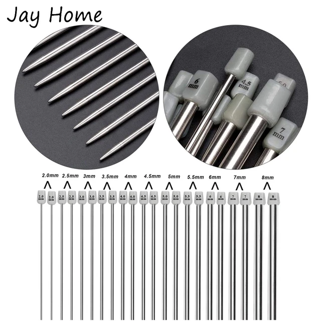 Stainless Steel Knitting Needles Double Pointed Straight Knitting Needle  For Sweaters Metal Knitting Needles For DIY Knitting - AliExpress