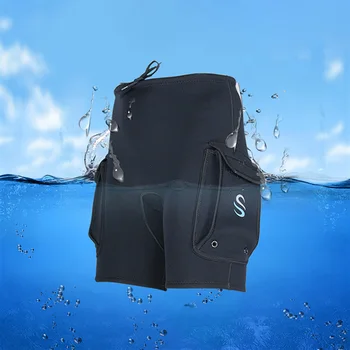 

3MM Neoprene Diving Shorts Men Surfing Snorkeling Wetsuit Tech Short Swimming Rowing Sailing Scuba Diving Pocket Pants